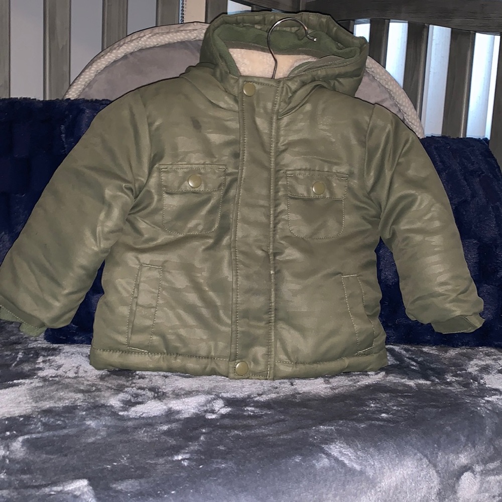 12 months Olive green Coat - Picture 2 of 5